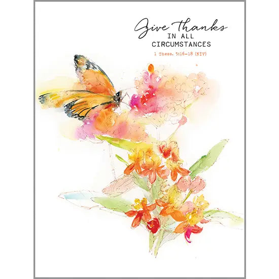 With Scripture Blank Thank You Greeting Card - Monarch