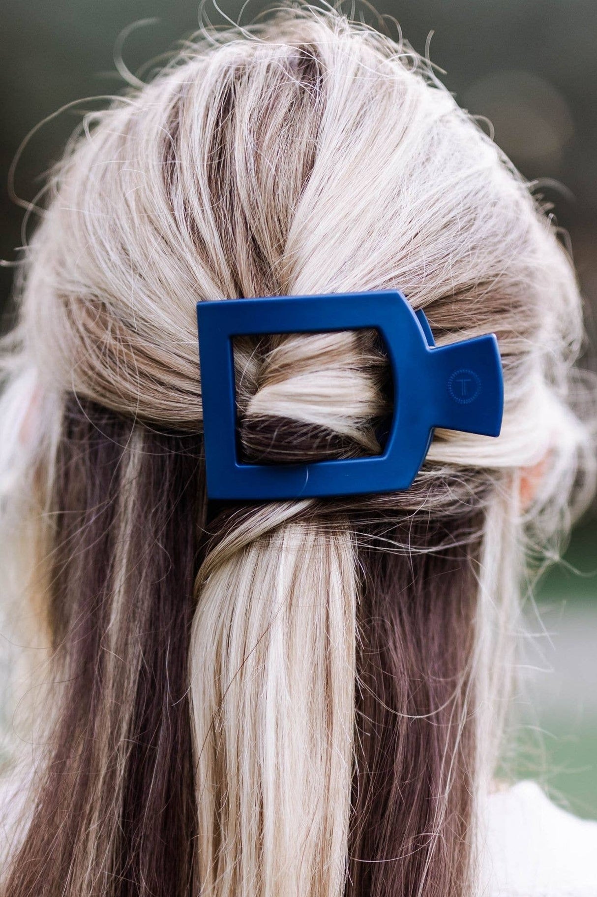 Midnight Rain Medium Flat Square Hair Clip