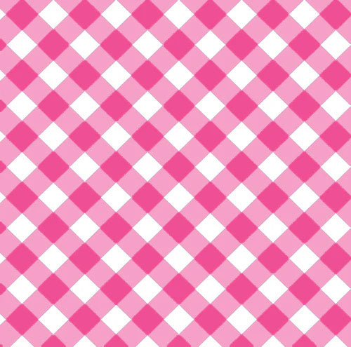 Gingham Check Gift Wrap Sheets- Pink