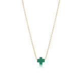 16" necklace gold - signature cross