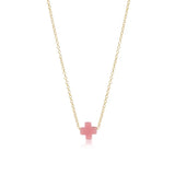 16" necklace gold - signature cross