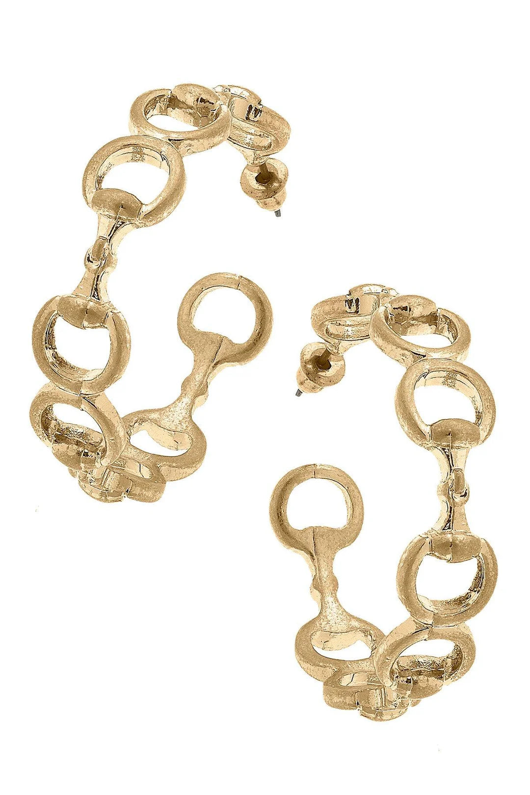 Rhoda Horsebit Hoop Earrings