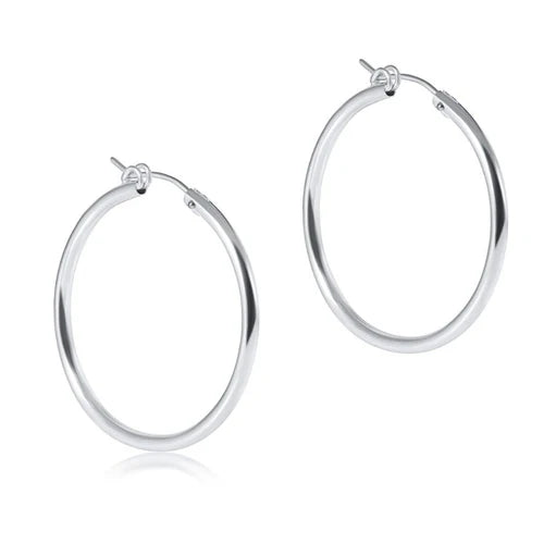 Round sterling 1.25" hoop - smooth