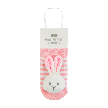 Bunny Rattle Toe Socks